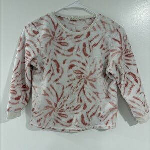 Jessica Simpson Pink and White Fleece Top